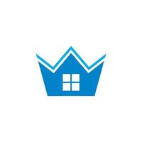 logo immobiliare, logo della casa del re vettore