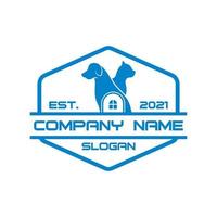 logo domestico per animali domestici, logo veterinario vettore