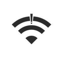 nessuna connessione wireless, nessun segno di icona wifi vettore