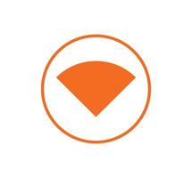 icona del simbolo del segno della rete wireless o wifi colore arancione vettore
