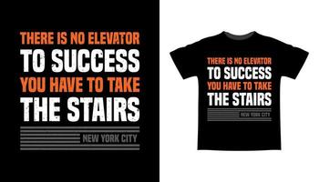 citazione motivazionale sul design della t-shirt tipografia di successo vettore