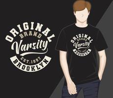 design originale della t-shirt tipografia varsity vettore