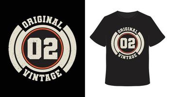 design originale della t-shirt tipografia vintage zero due vettore