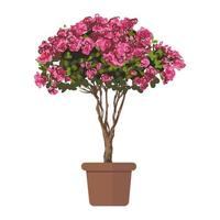 illustrazione di azalea albero in fiore vettore