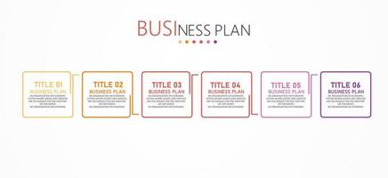 idea di business di presentazione modello infografica timeline con icone, opzioni o passaggi. le infografiche per idee di business possono essere utilizzate per dati grafici, diagrammi di flusso, siti Web, banner. vettore