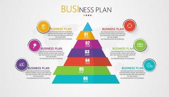 idea di business di presentazione modello infografica timeline con icone, opzioni o passaggi. le infografiche per idee di business possono essere utilizzate per dati grafici, diagrammi di flusso, siti Web, banner. vettore