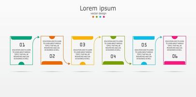 idea di business di presentazione modello infografica timeline con icone, opzioni o passaggi. le infografiche per idee di business possono essere utilizzate per dati grafici, diagrammi di flusso, siti Web, banner. vettore