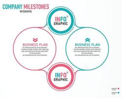 idea di business di presentazione modello infografica timeline con icone, opzioni o passaggi. le infografiche per idee di business possono essere utilizzate per dati grafici, diagrammi di flusso, siti Web, banner. vettore