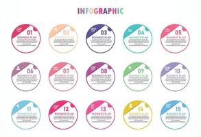 idea di business di presentazione modello infografica timeline con icone, opzioni o passaggi. le infografiche per idee di business possono essere utilizzate per dati grafici, diagrammi di flusso, siti Web, banner. vettore