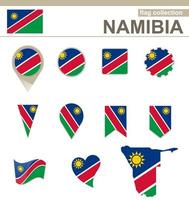 collezione di bandiere della namibia vettore
