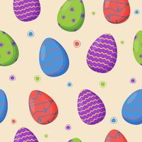 Reticolo senza giunte delle uova di Pasqua decorate variopinte. vacanze di primavera. buone uova di pasqua. celebrazione stagionale. vettore