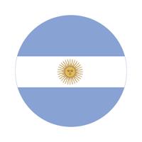 Bandiera tonda dell&#39;Argentina. vettore