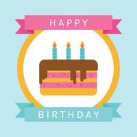 Piatto Happy Birthday Card vettore
