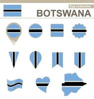 collezione di bandiere del botswana vettore