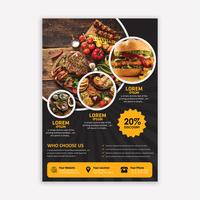 Brochure alimentare vettore