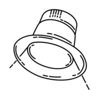 icona del faretto. doodle disegnato a mano o stile icona di contorno. vettore