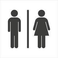 icona vettore uomo e donna. simbolo del bagno. pittogramma della toilette.