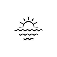 alba, tramonto, sole icona solida illustrazione vettoriale modello logo. adatto a molti scopi.