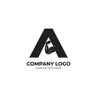 lettera un logo con bilanciere. logo palestra fitness. modello di logo di fitness d'amore. design del logo vettoriale fitness per palestra e fitness vettoriale.