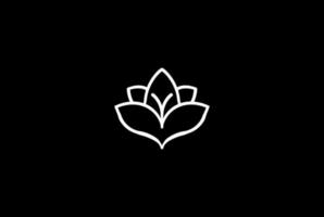 elegante lusso bellezza linea loto logo design vector