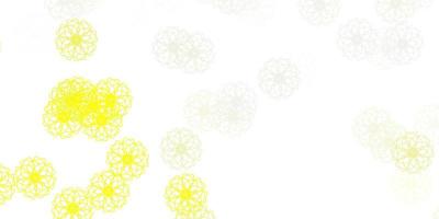 opera d'arte naturale di vettore giallo chiaro con i fiori.