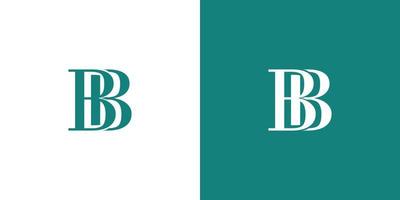 design moderno ed elegante del logo delle iniziali bb 1 vettore