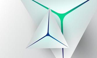 il triangolo bianco 3d astratto modella lo sfondo. illustrazione disegno vettoriale concetto di tecnologia digitale.