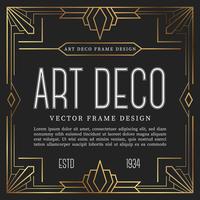 Stile vintage art deco del telaio. illustrazione vettoriale