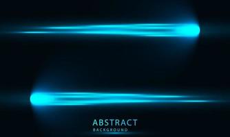 astratto luce fuori tecnologia sfondo hitech comunicazione concetto innovazione sfondo. neon a luce blu, incandescente. vettore