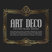 Stile vintage art deco del telaio. illustrazione vettoriale