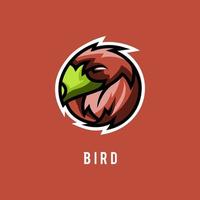 ispirazione per il design del logo e-sport di uccelli vettore