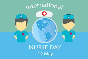 Giornata internazionale dell&#39;infermiera a maggio di ogni anno, design per vettore nel concetto di tono della tonalità