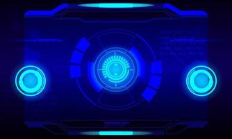 sfondo futuristico di tecnologia astratta. circuito simbolo icona. vettore e illustrazione. fantascienza futuristico hud lock dashboard display tecnologia di realtà virtuale sfondo dello schermo.