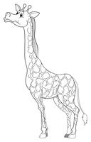 Doodle carattere animale per la giraffa vettore