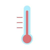 termometri che misurano. icona del vettore piatto della temperatura isolata