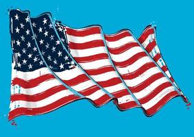 bandiera d'ondeggiamento della pennellata artistica americana