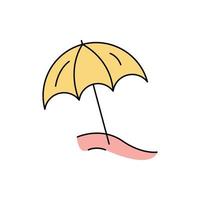 sedia a sdraio ombrellone estate spiaggia simbolo icona vettore