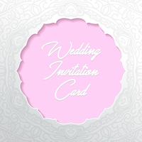 disegno di carta taglio carta invito di nozze vettore