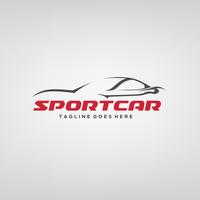 Design del logo auto sportiva vettore