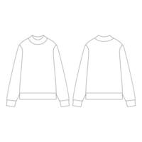 modello donne maglione illustrazione vettoriale design piatto contorno collezione di abbigliamento