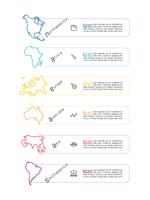 Informazioni di infographics continentali su grafica vettoriale. vettore