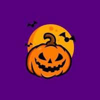 zucca di halloween, illustrazione vettoriale eps.10