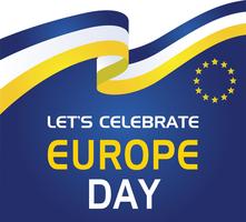 Giornata dell&#39;Europa. Festività annuali a maggio. È il nome di due giorni annuali di osservanza - il 5 maggio dal Consiglio d&#39;Europa e il 9 maggio dall&#39;Unione europea. Poster, carta, banner e sfondo. Vettore - Vektör