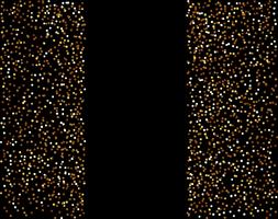 cascate scintillio dorato sparkle-bubbles particelle di champagne stelle sfondo nero felice anno nuovo concetto di vacanza. vettore