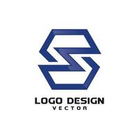 vettore di design del logo della linea della lettera s