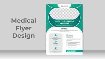 modello di progettazione flyer medico vettore