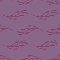modello senza cuciture minimalista disegnato a mano con stampa di rami. grafica della tavolozza di colore viola e rosa. vettore