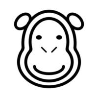 gorilla icon è un'icona di animali molto carina con uno stile minimalista ma straordinario, molto adatta per il design di applicazioni e altri progetti grafici. è adatto anche per disegni a tema bambini. vettore