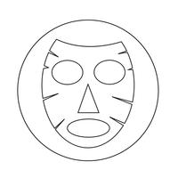 Icona maschera facciale vettore