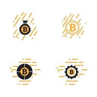 illustrazione del logo bitcoin vettore